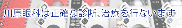 川原眼科は正確診断、治療を行います。